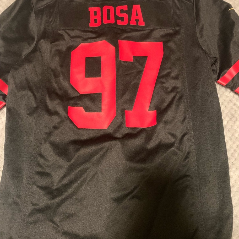 49ers bosa on field jersey ... Nike , m, black & red